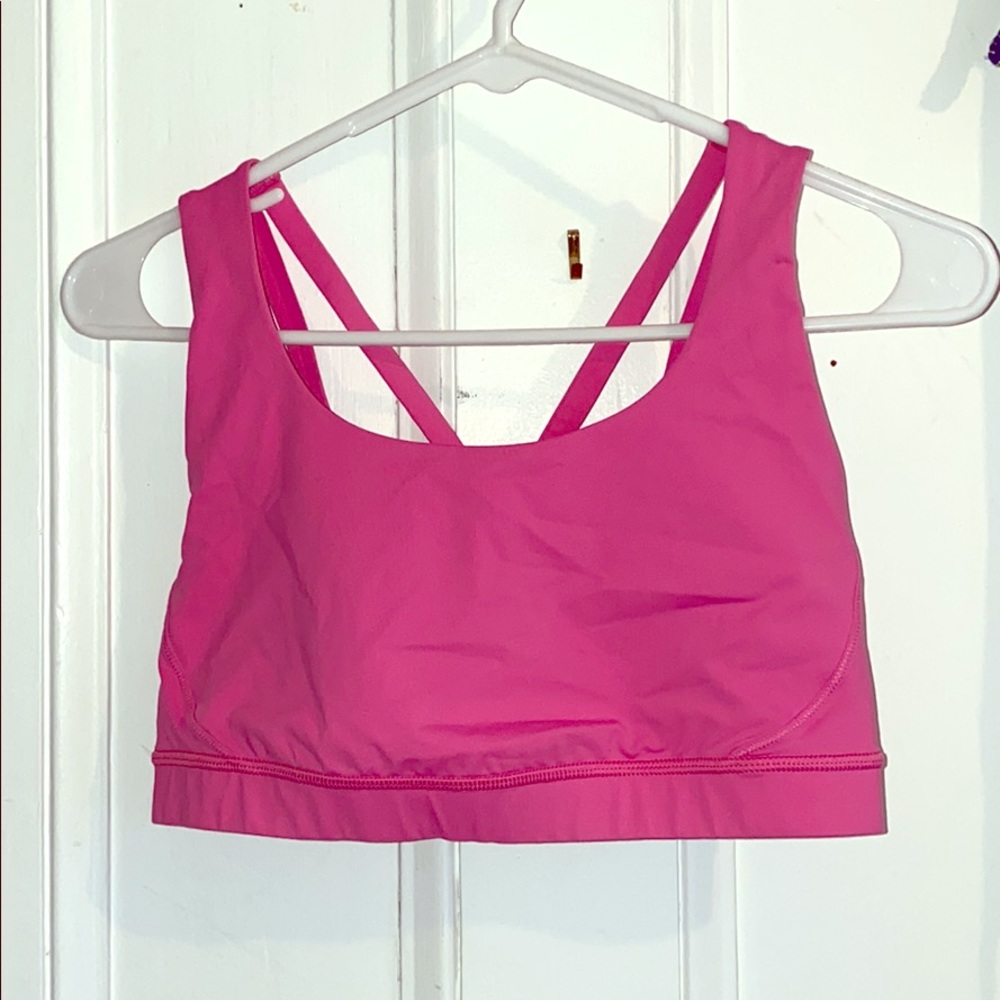 Lululemon bright pink sports bra - BARELY WORN